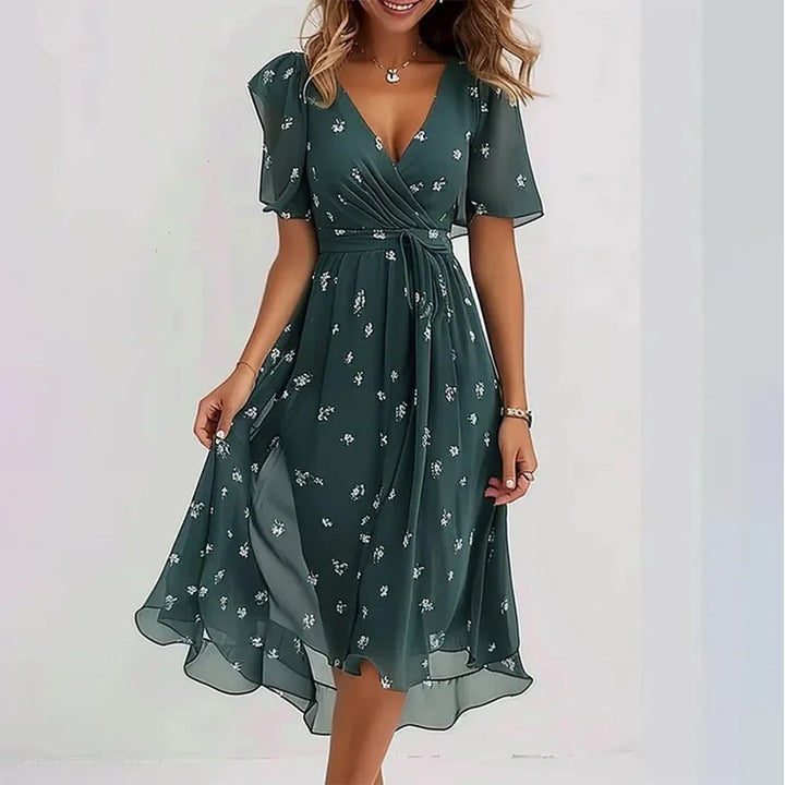Karen Flowy Floral Midi Dress