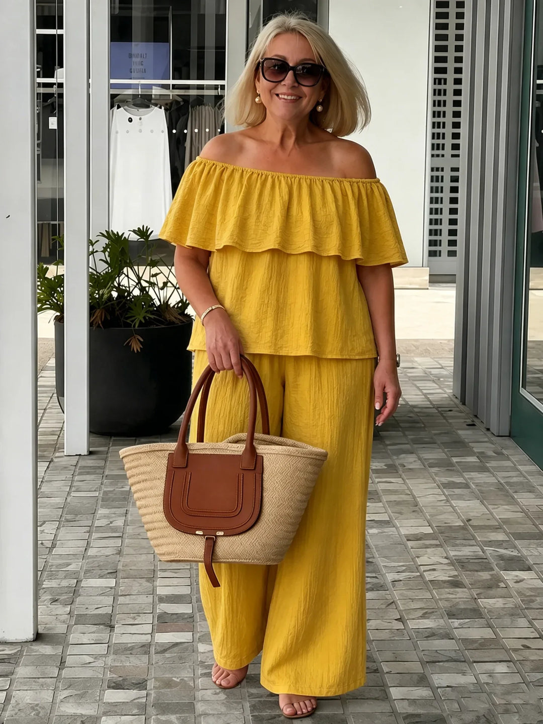 Emily Ruffle Pants Set