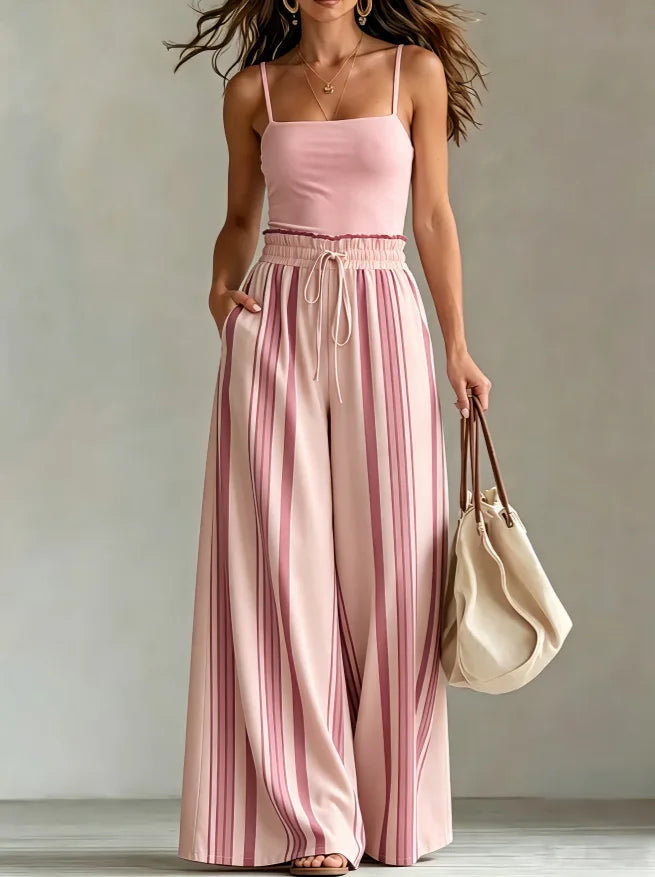 Ava Striped Palazzo Trouser