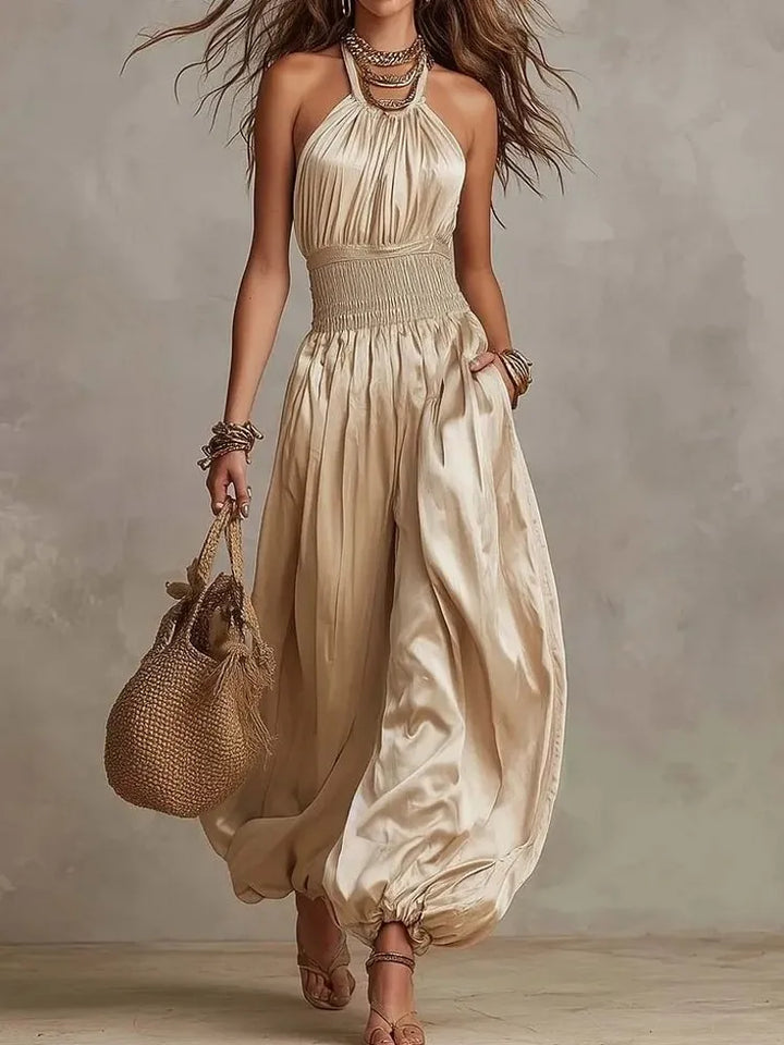 Linda Gathered Waist Jumpsuit