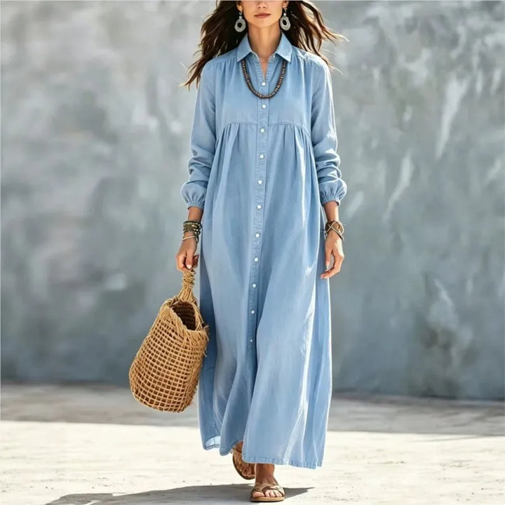 Everett Button Front Maxi Dress