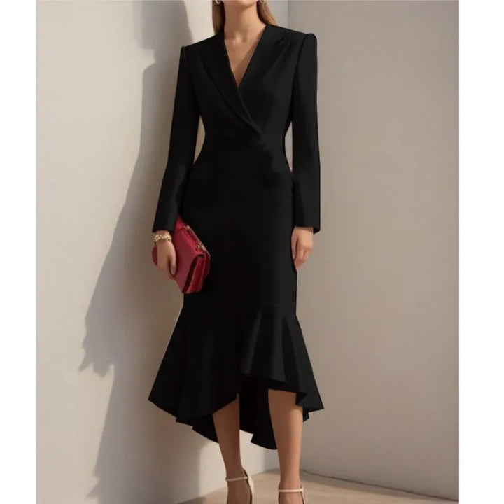 Vesna Notched Lapel Dress