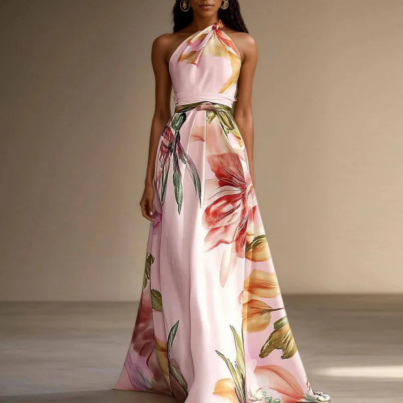 beautiful maxi dresses for wedding guest Aveera Floral Wedding Guest Maxi Dress, Cream / M- Women's Fashion