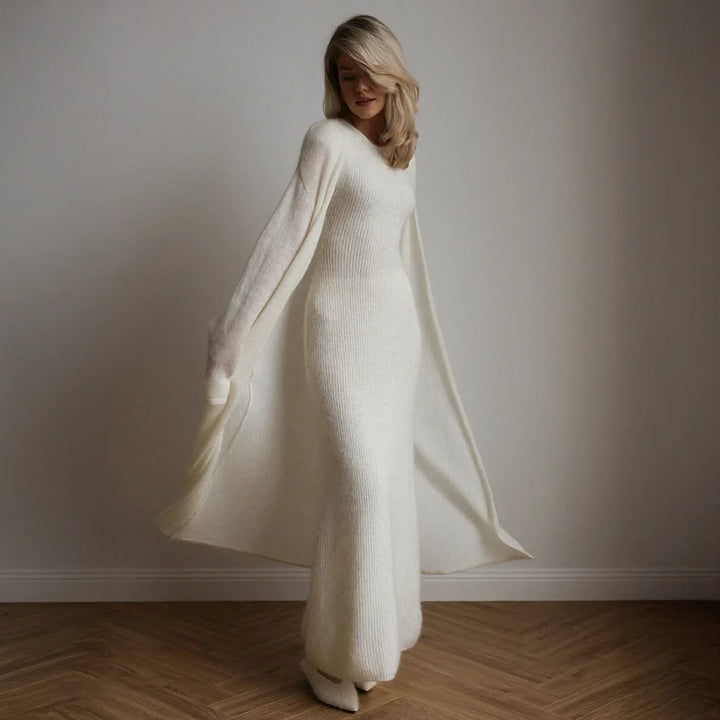 Amandine Ribbed Knit Sweater Dress Set