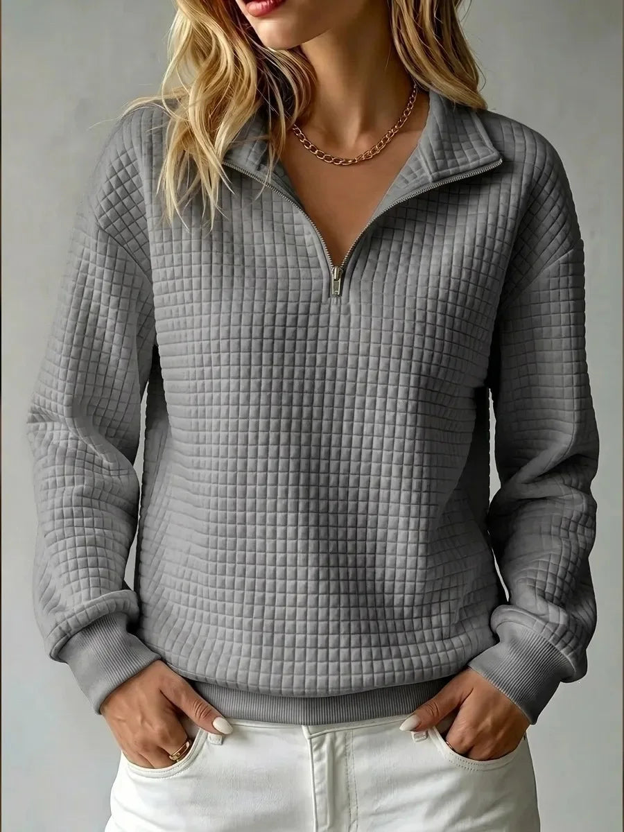 Bailey Waffle Half Zip Sweater