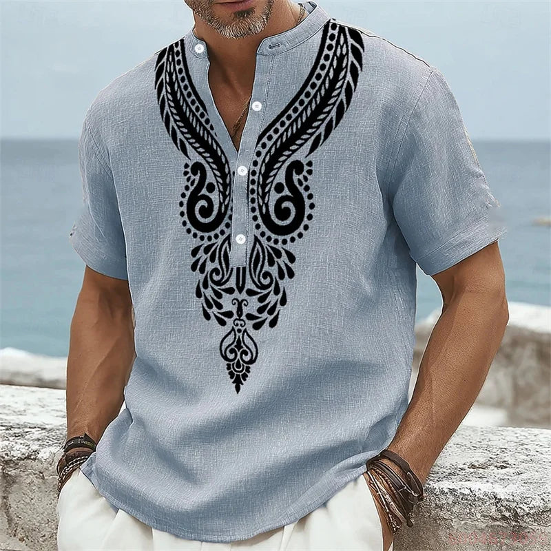 Zachary Short Sleeve Linen Shirt