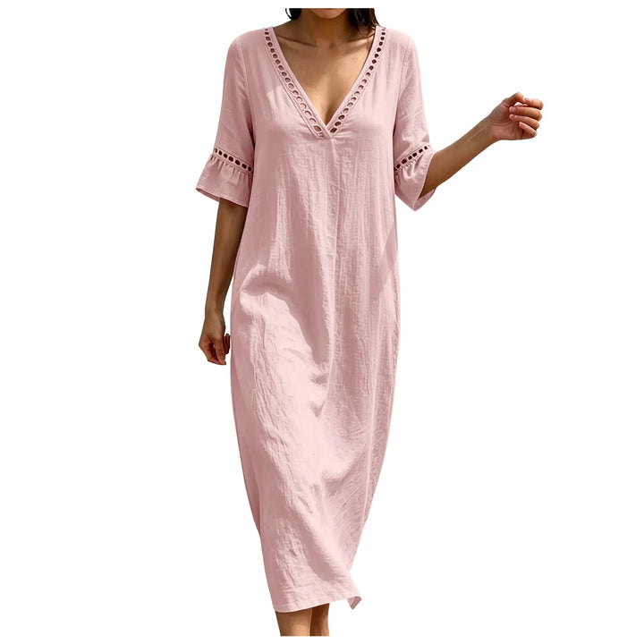Valerie V Neck Casual Maxi Dress