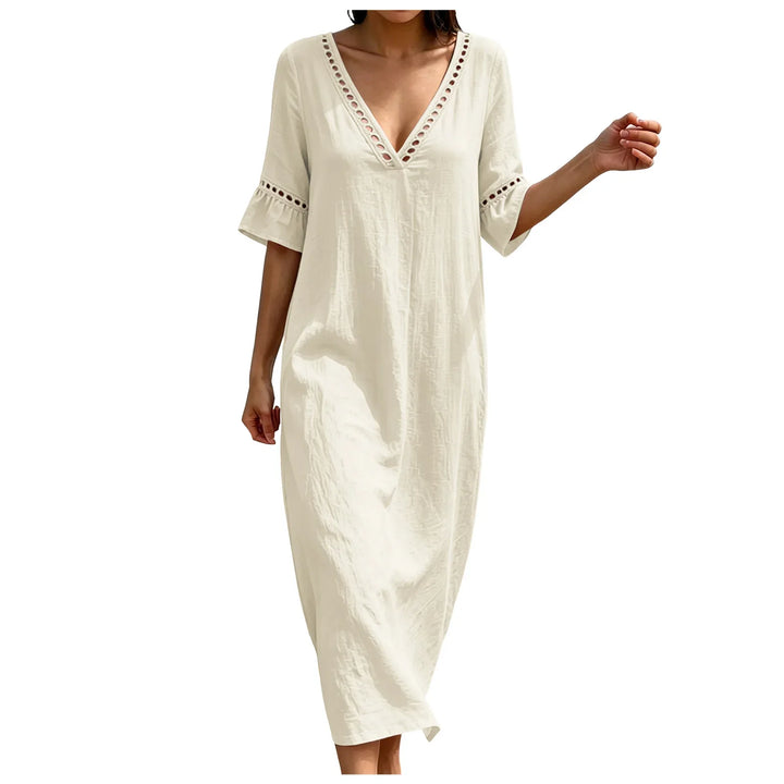 Valerie V Neck Casual Maxi Dress
