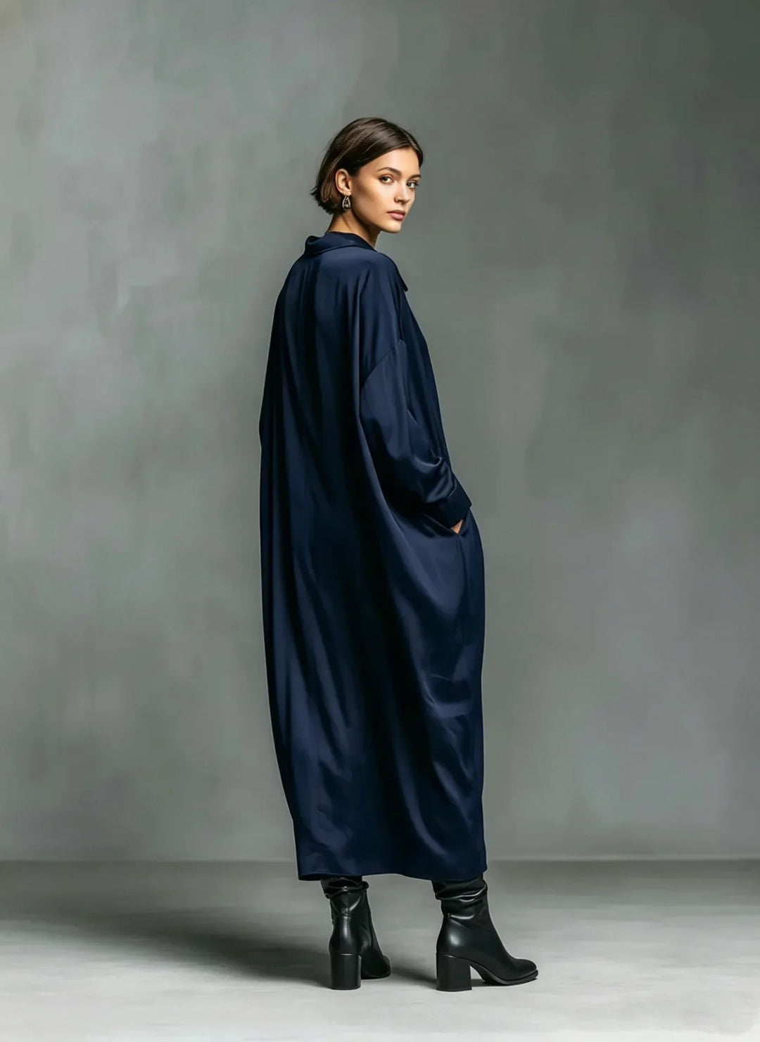 Nerelle Soft Drape Long Sleeve Maxi Dress