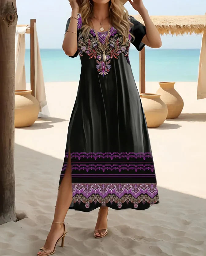 Kelsey Embroidered Boho Maxi Dress