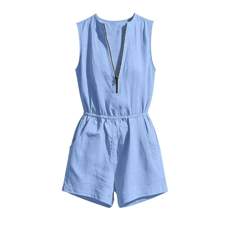 Lila Relaxed Zip Front Romper