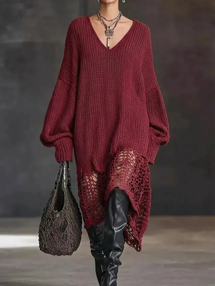 Amaris Hollow Out Sweater Dress