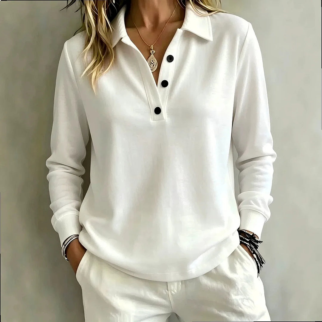 Marlowe Button Placket Polo Top