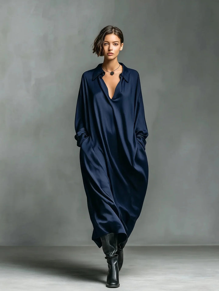 Nerelle Soft Drape Long Sleeve Maxi Dress