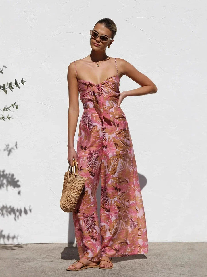 Lillian Printed Wide Leg Jumpsuit