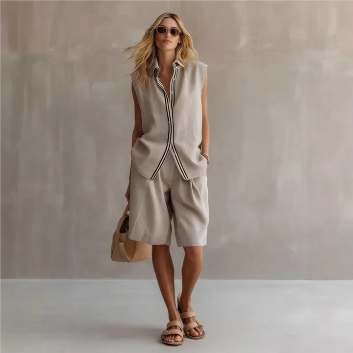 Joelle Sleeveless Shorts Set