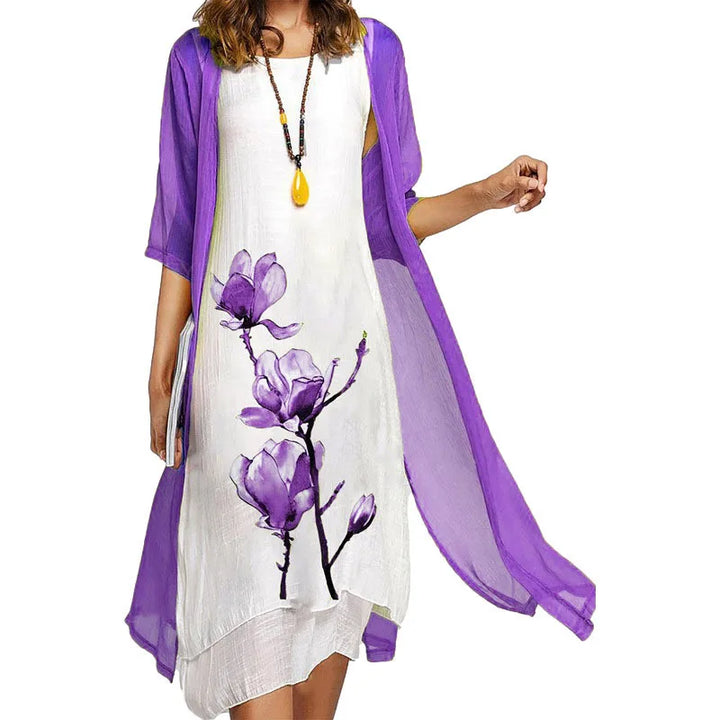 Tania Floral Layered Midi Dress
