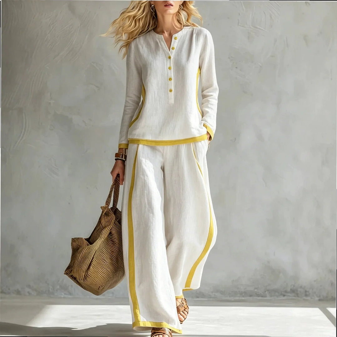 Lilliana Contrast Linen Set
