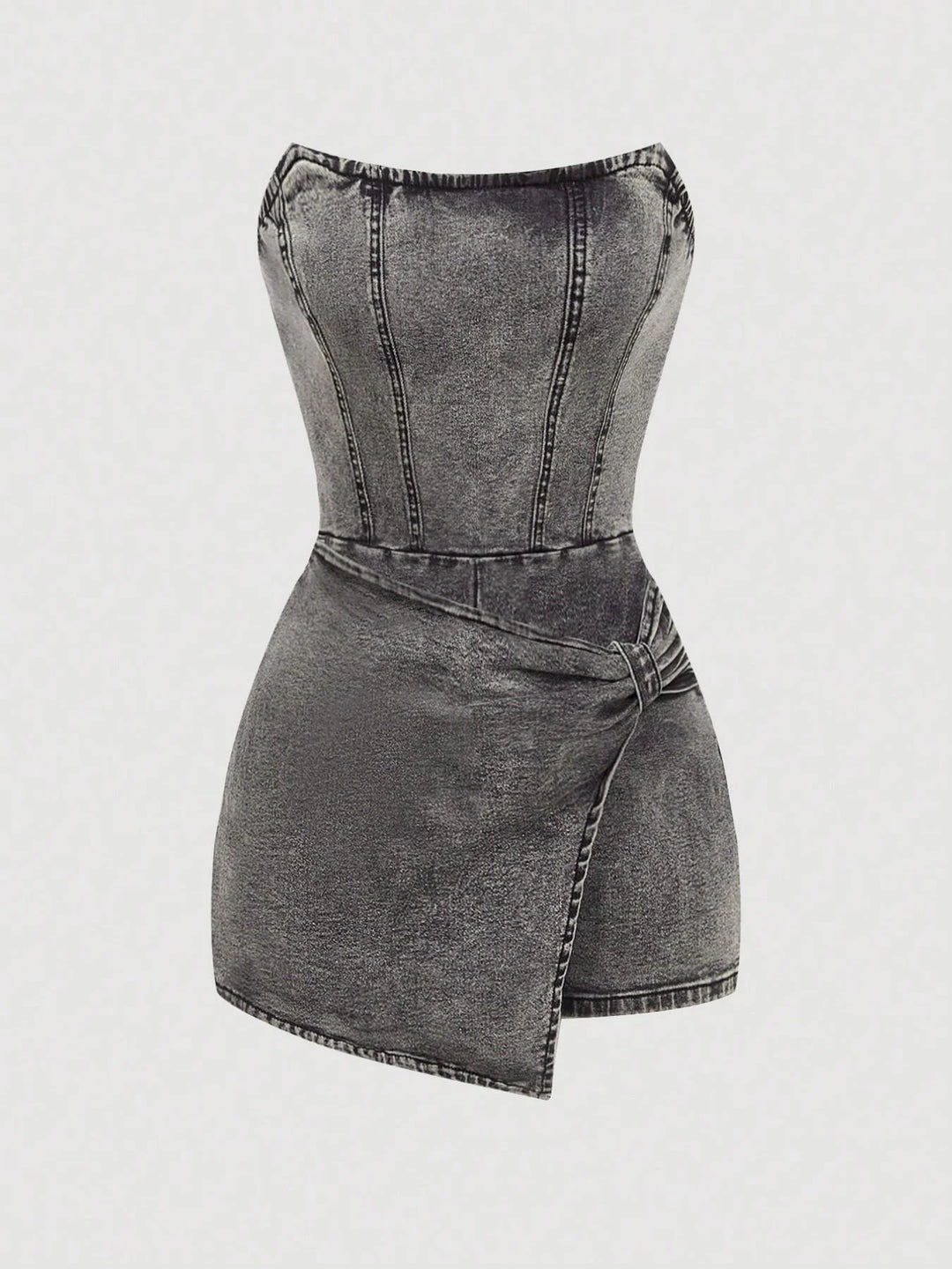 Mirelle Wrap Front Denim Dress