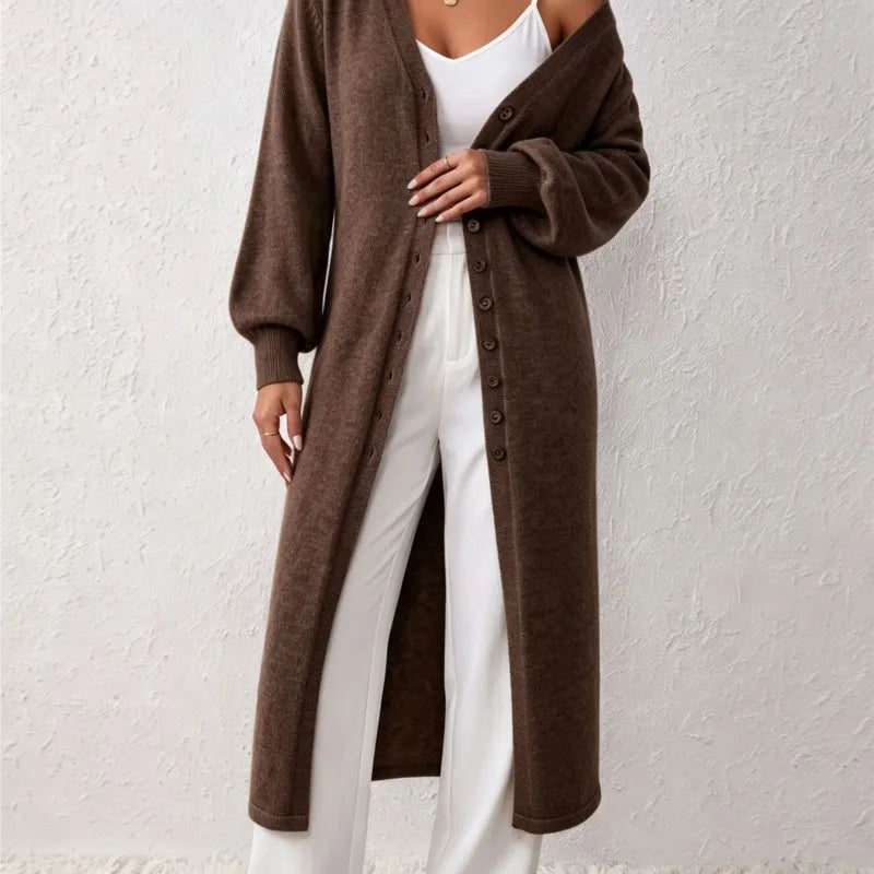 Idris Long Ribbed Cardigan