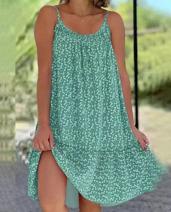 Melisara Boho Floral Mini Dress