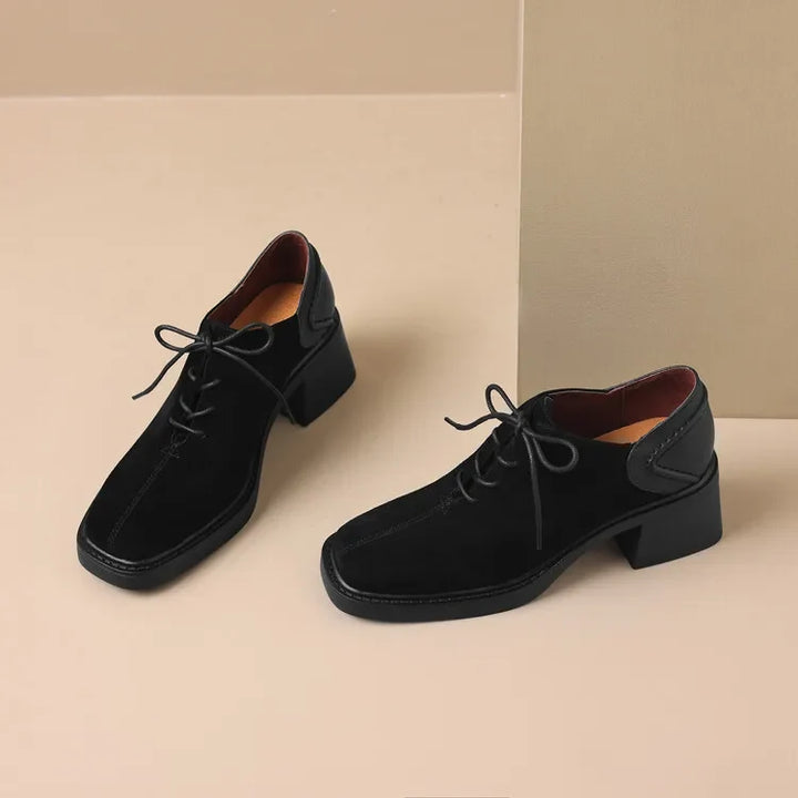 Harper Suede Block Heel Loafers