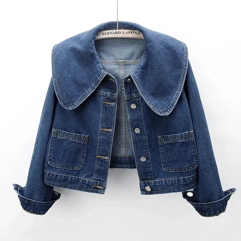 Daniela Oversized Collar Denim Jacket