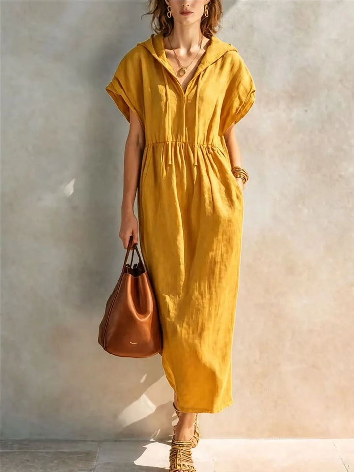 Juliana Casual Hooded Maxi Dress