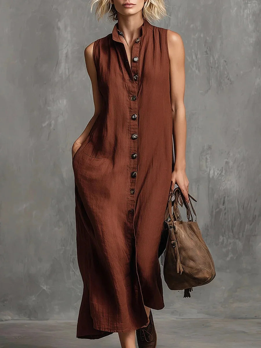 Anouk Relaxed Linen Maxi Dress