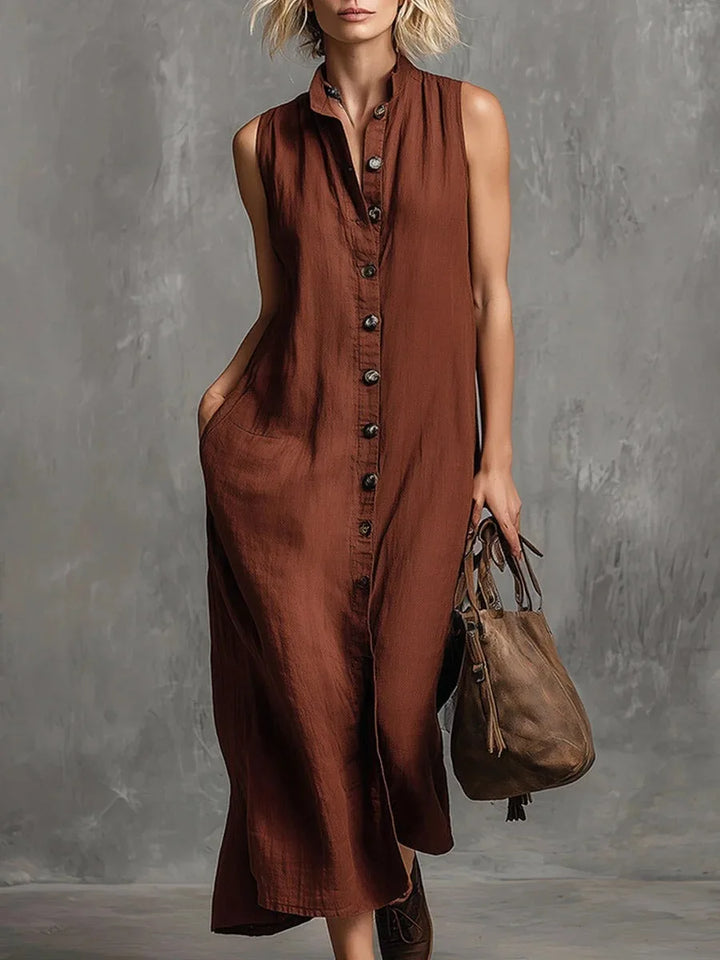 Anouk Relaxed Linen Maxi Dress