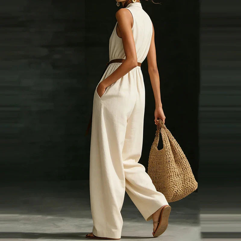 Amelie V Neck Wide Leg Jumpsuit