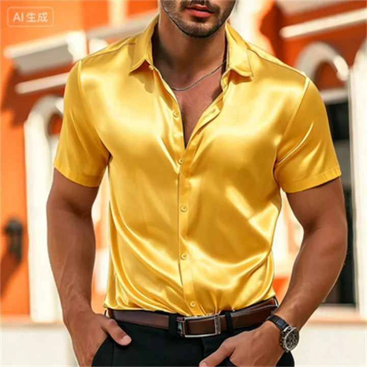 Colby Premium Satin Button Shirt