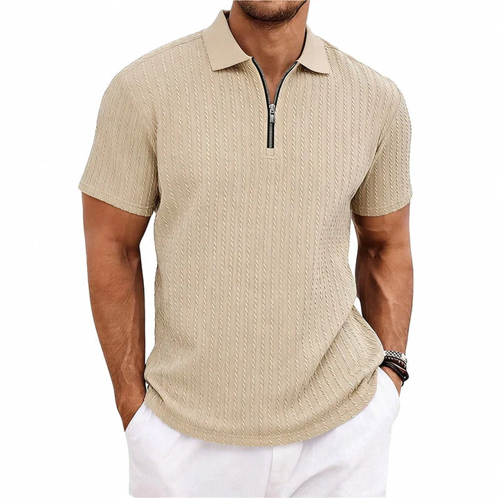 Tristan Textured Zip Polo Shirt