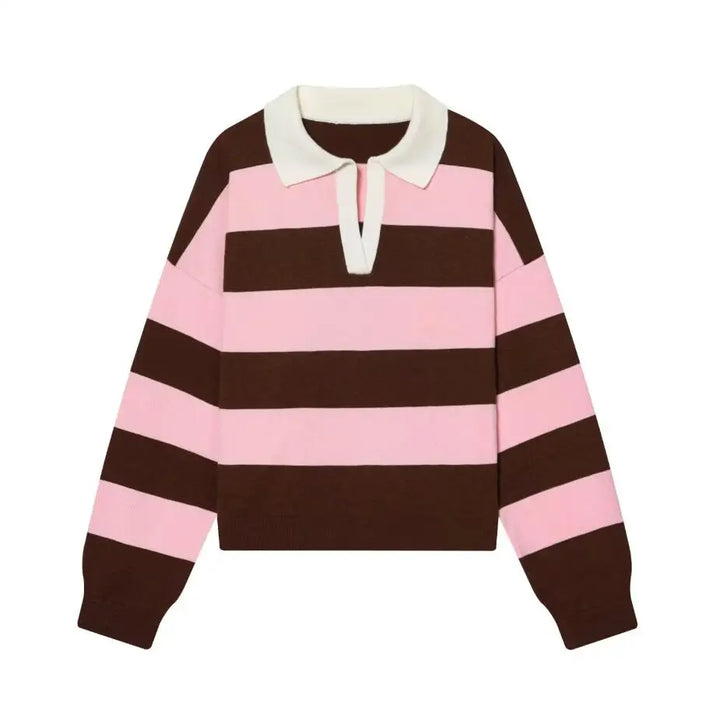 Theodora Johnny Collar Polo Sweater