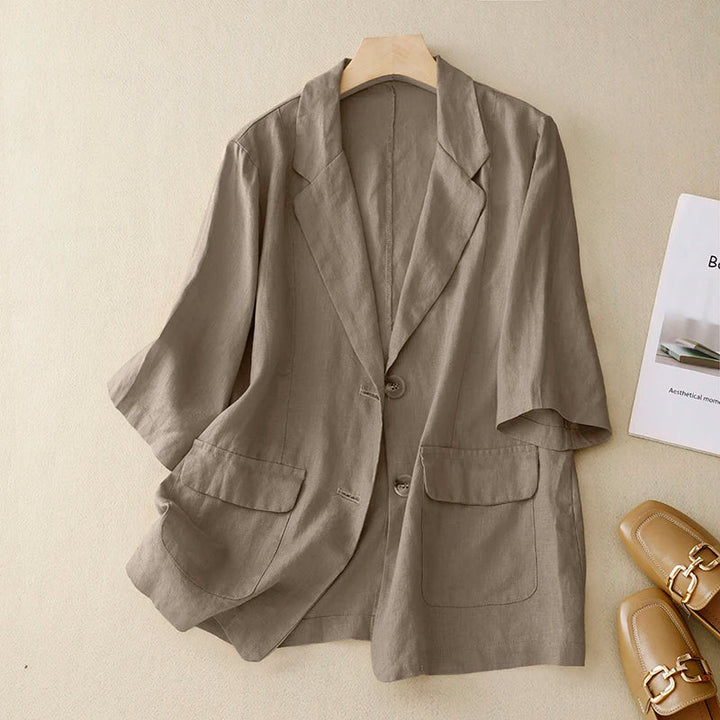 Estrella Linen Blend Blazer