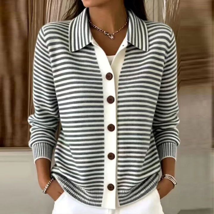 Sariah Striped Knit Cardigan