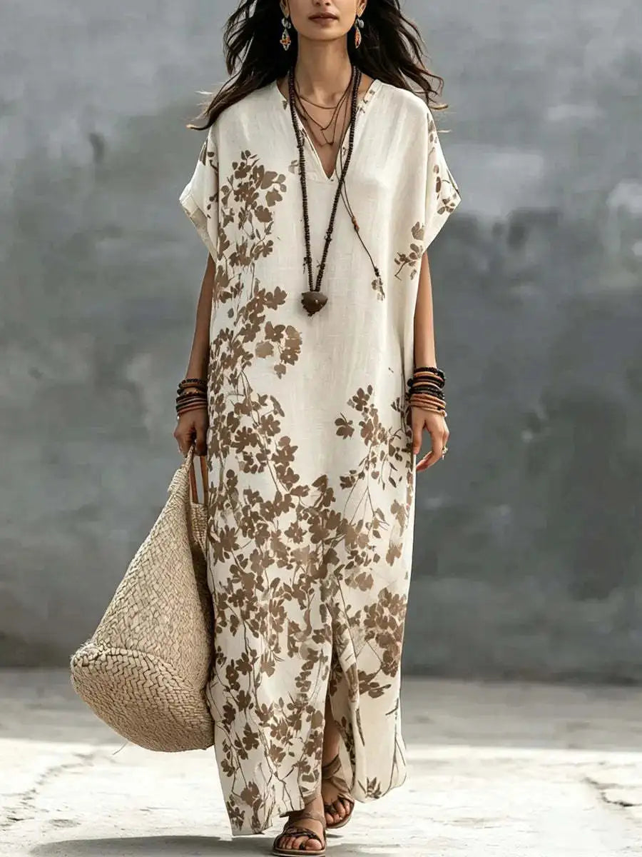 Camille Bohemian V Neck Maxi Dress
