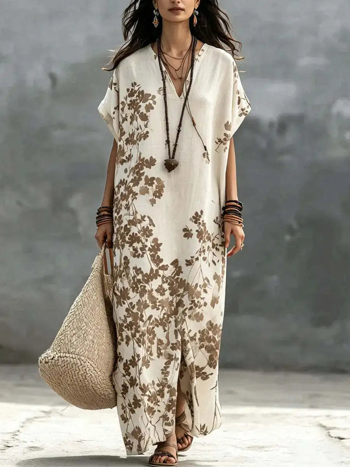 Camille Bohemian V Neck Maxi Dress