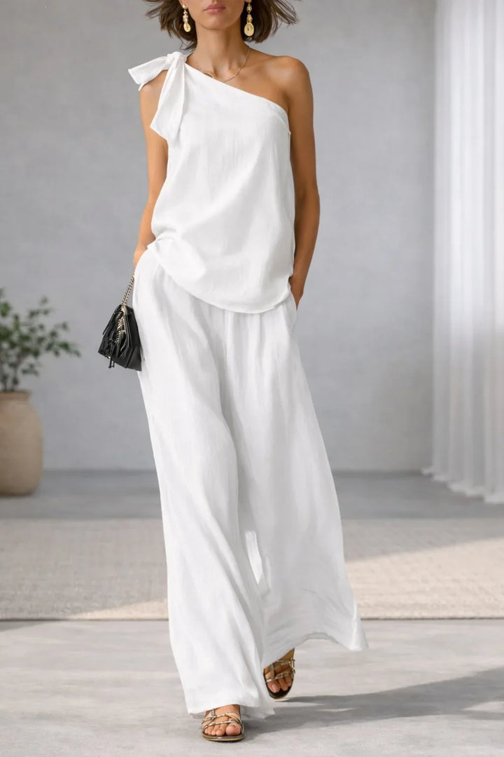Zinnia One Shoulder Two Piece Set