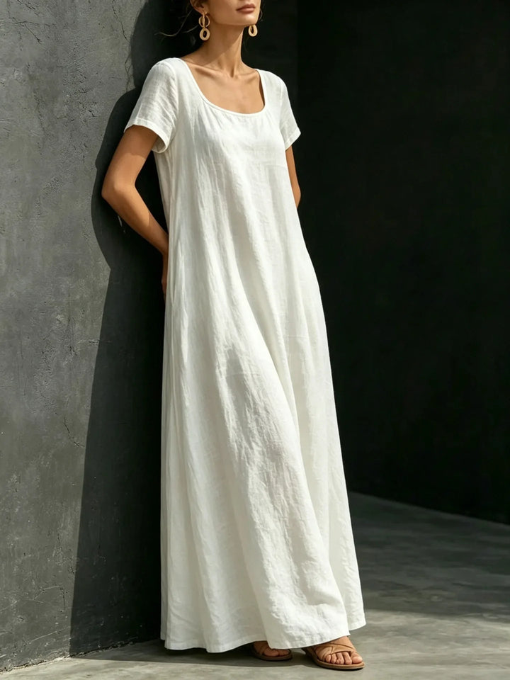 Serenella Casual Loose Fit A Line Maxi Dress
