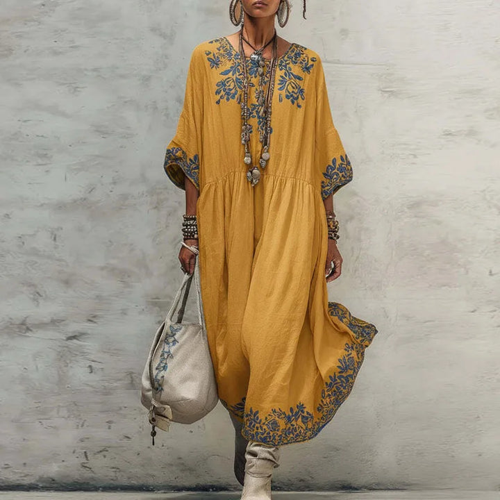 Julia Embroidered Kaftan Dress