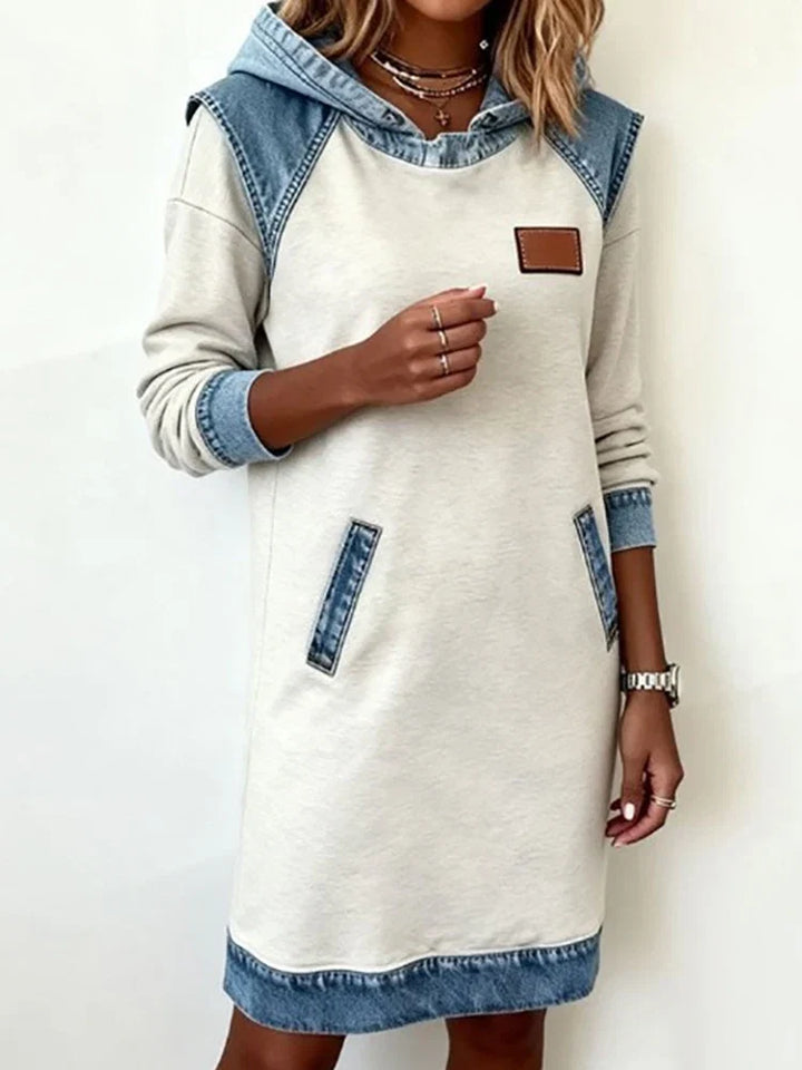 Sierra Patchwork Denim Maxi Dress