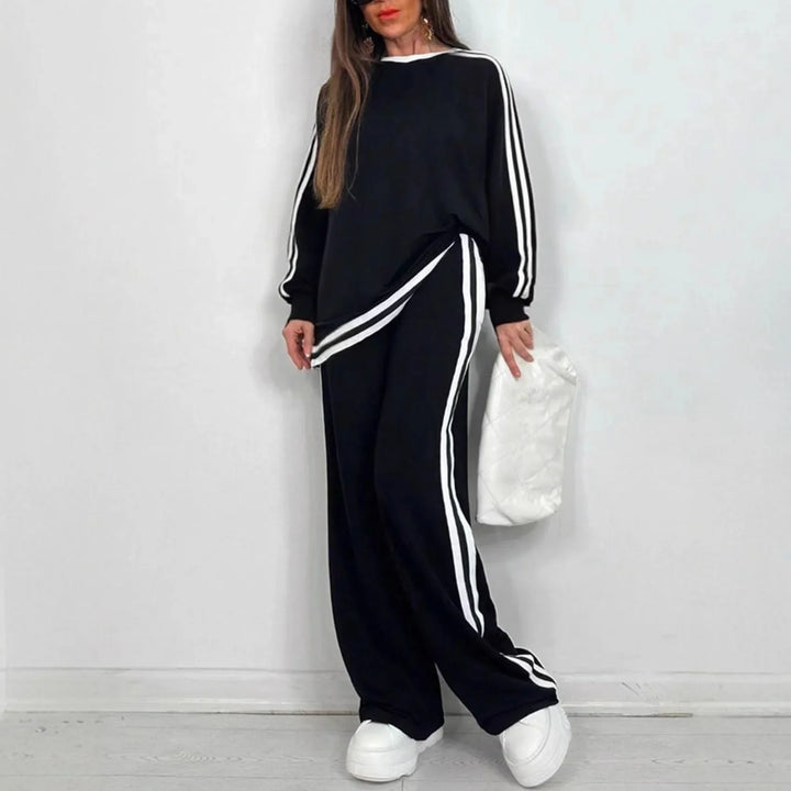 Aisha Sports Stripe Lounge Set