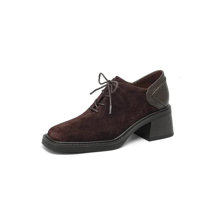 Harper Suede Block Heel Loafers