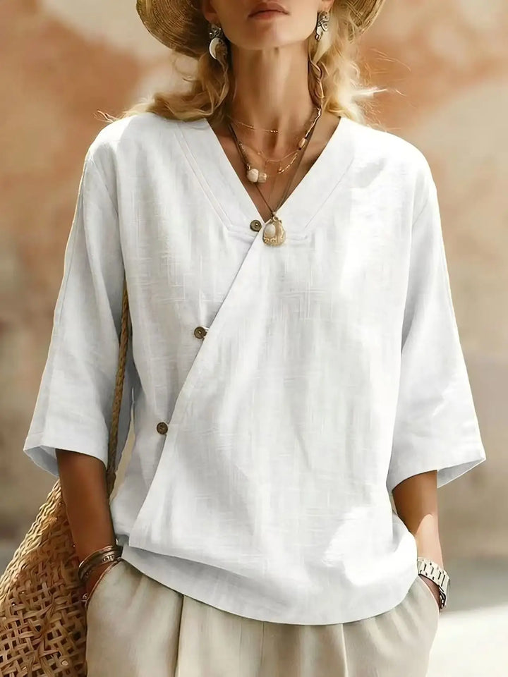 Ardena Oversized V Neck Blouse
