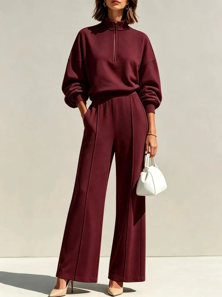 Eugenie Quarter Zip Travel Set