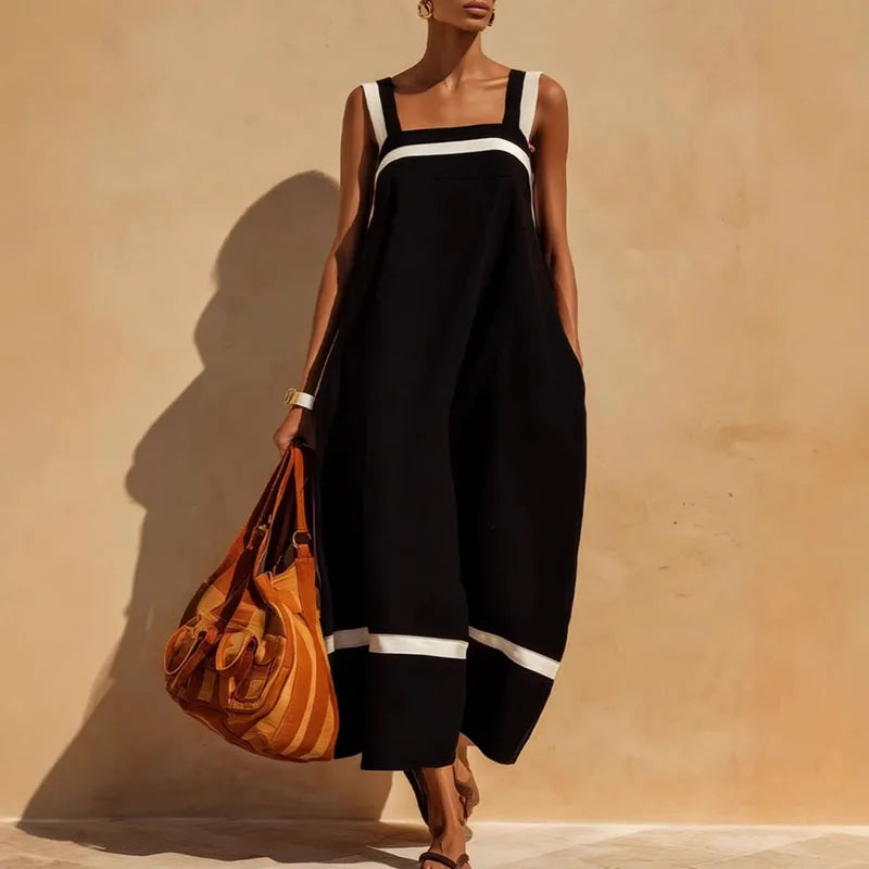 Megan Color Block Maxi Dress