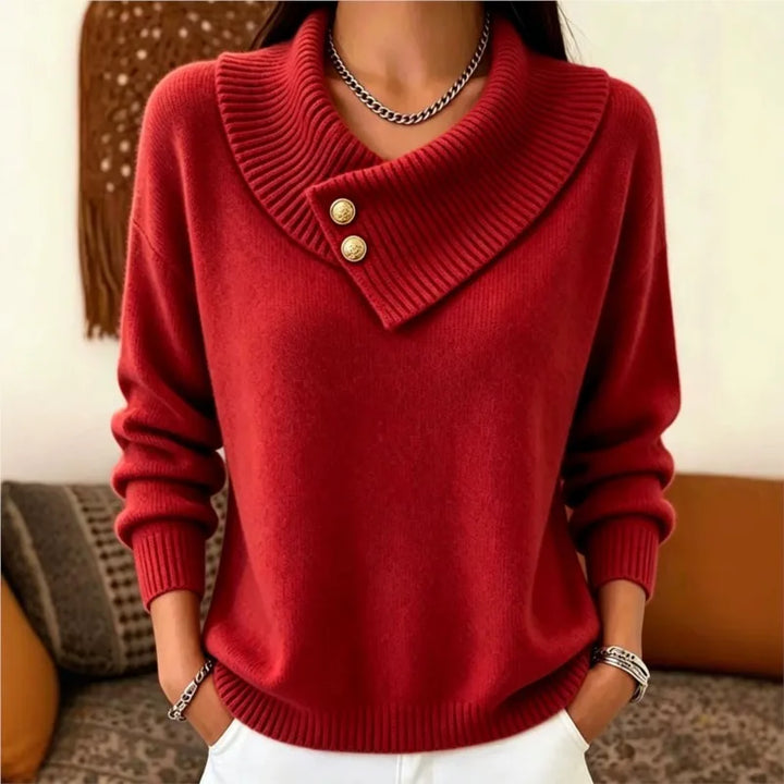 Junia Foldover Collar Sweater