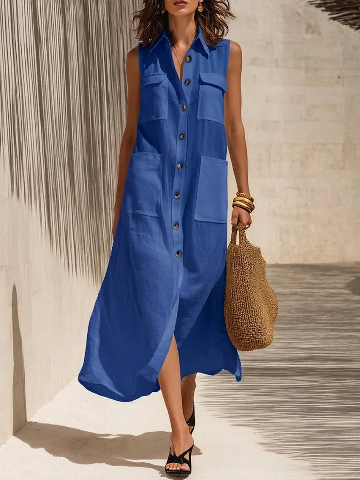 Ayla Casual Pocket Maxi Dress