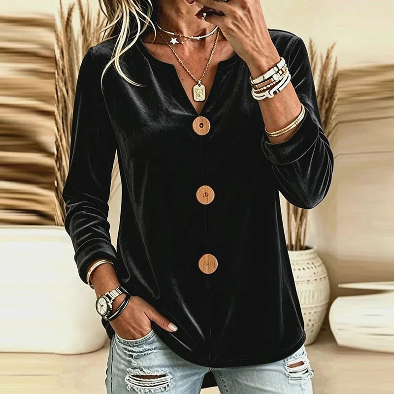 Corinna Button Front Blouse